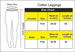 Sapna Sales Cotton Leggings Combo Set of 5 Legging for Women Legging Combo Set Cotton Leggings Churidar Leggings Black White Red Yellow Green XL-thumb1