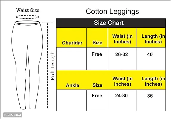 Sapna Sales Cotton Leggings Combo Set of 5 Legging for Women Legging Combo Set Cotton Leggings Churidar Leggings Black White Red Yellow Green XL-thumb2