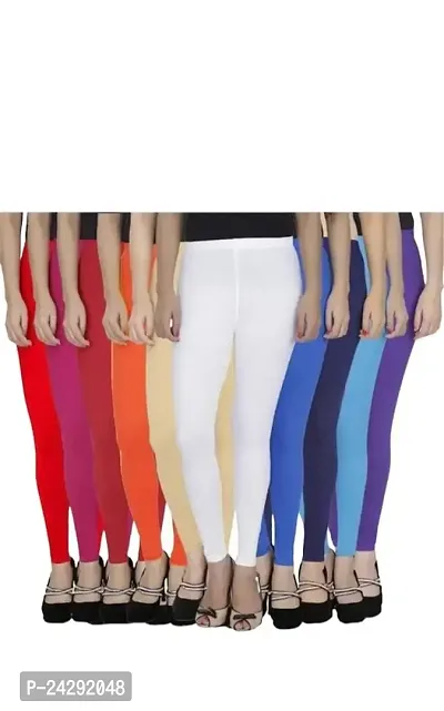 Women Leggings pack of 10 / Women leggings / leggings / Girls leggings / PR PINK ROYAL LEGGINGS / leggings combo pack / women multicolor leggings-thumb0