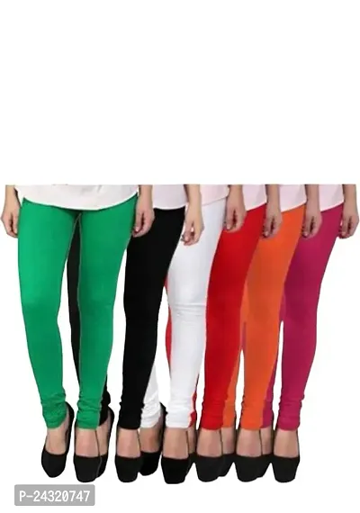 Classic Viscose Solid Leggings For Women Pack of 6