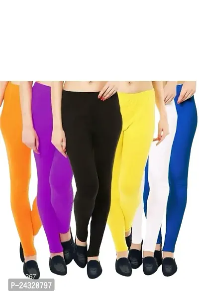 Classic Viscose Solid Leggings For Women Pack of 6