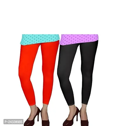 Classic Viscose Solid Leggings For Women Pack of 2