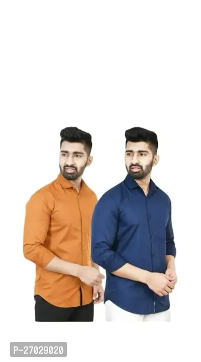 Fancy Polycotton Casual Shirts For Men Pack Of 2