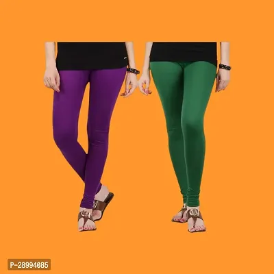 Trendy Solid Viscose Leggings For Women (Pack of 2)