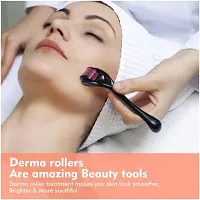 Derma Roller For Hair And Beard Regrowth 540 Micro 0.5mm Titanium Alloy Needles Reduces Hair Fall  Stimulates Hair Follicles, Safe and Effective Easy to use | Skin Care Men and Women-thumb3