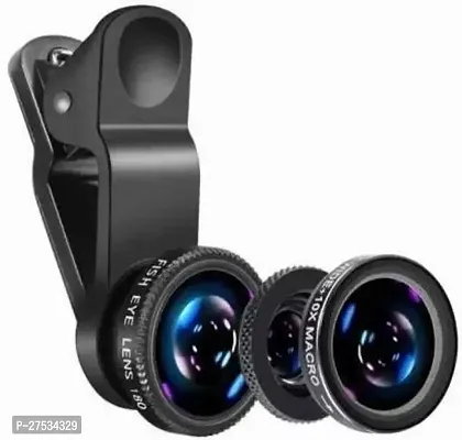 Ephemeral Mobile Camera Photo Lens Fisheye Wide Angle; Macro with Clip Holder Mobile Phone Lens-thumb0