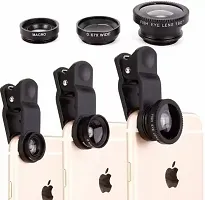 Ephemeral Mobile Camera Photo Lens Fisheye Wide Angle; Macro with Clip Holder Mobile Phone Lens-thumb2