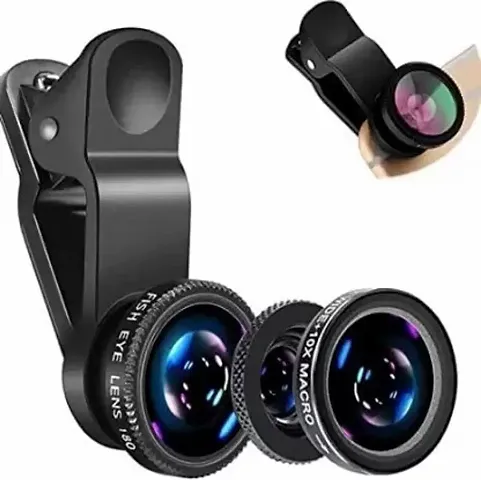 ZEYNEP 3IN1 Camera ; Fisheye Wide Angle; Macro with Clip Holder Mobile Phone Lens