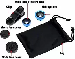 ZEYNEP 3IN1 Camera ; Fisheye Wide Angle; Macro with Clip Holder Mobile Phone Lens-thumb1