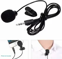 Anweshas 3.5mm Jack Plug Mini Clip On External Microphone Mic With Tie Collar Shirt Clip Microphone-thumb1