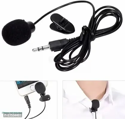 Anweshas 3.5mm Jack Plug Mini Clip On External Microphone Mic With Tie Collar Shirt Clip Microphone-thumb2