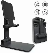 STRIFF FOLD Adjustable Phone Stand Holder, Foldable Tablet Stand Mobile Phone Mount for Desk Compatible with Samsung Galaxy ipad Mini iPhone 11 Series X Xs max All Smartphones Smartphone, Kindle (Blac-thumb3