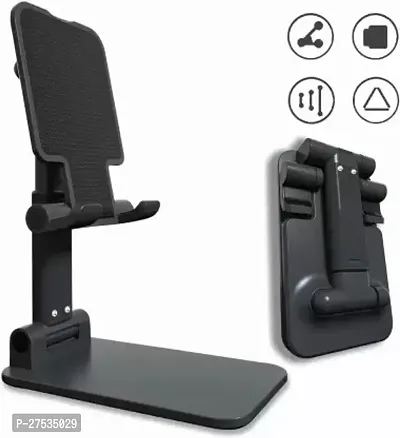 STRIFF FOLD Adjustable Phone Stand Holder, Foldable Tablet Stand Mobile Phone Mount for Desk Compatible with Samsung Galaxy ipad Mini iPhone 11 Series X Xs max All Smartphones Smartphone, Kindle (Blac-thumb4