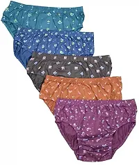 RM Women Pure Cotton Printed Hipster Panties Underwear (Multi-Color, 90 ) (Pack of 5 )-thumb1