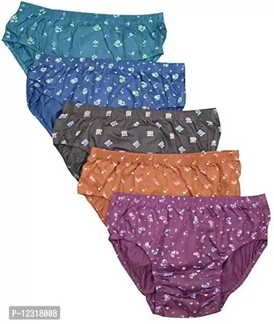 RM Women Pure Cotton Printed Hipster Panties Underwear (Multi-Color, 90 ) (Pack of 5 )-thumb2