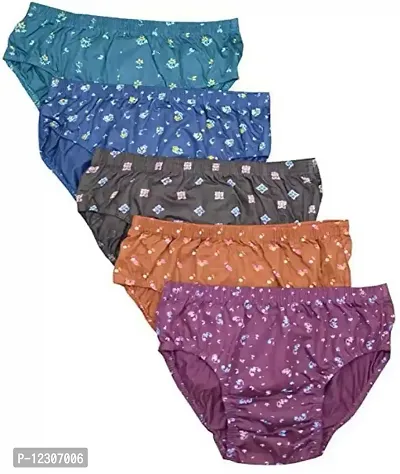 RM Women Pure Cotton Printed Hipster Panties Underwear (Multi-Color, 100) (Pack of 5)-thumb2