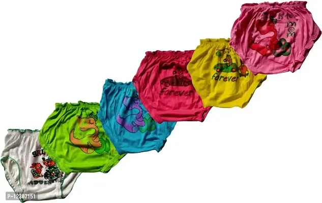 RM Girls Cotton Blend Printed Panties Underwear (Multicolor, 6 - 7 Years) (Pack of 6) (Kids-Haff-Pk-10-_4 - 5 Years)