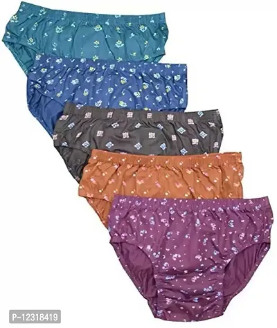 RM Women Pure Cotton Solid Hipster Panties Underwear (Multi-Color, 85) (Pack of 5)
