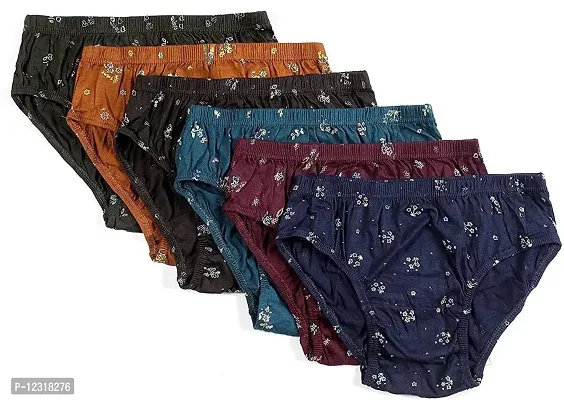 RM Women Cotton Silk Printed Hipster Panties Underwear (Multicolor, XXL) (Pack of 6)-thumb0