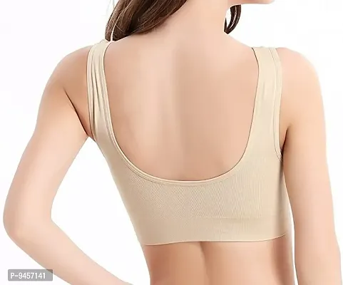 LADYCHOICE Women Nylon Spandex Non Padded Non-Wired Air Sports Bra Skin-thumb5