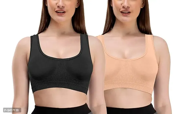 LADY CHOICE Sports Air Bra - Stretchable, Seamless Bras for Women, Girls - Without Hook, Non Padded for Night and Sleeping, Free Size (28 to34)