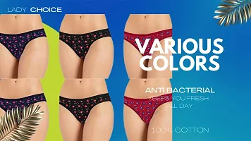 LADY CHOICE Lingeries & Hipsters Panty Set Combo Pack - Underwear Combo - Cotton Panties - Underwears - for Women ( Colors May Vary )-thumb4