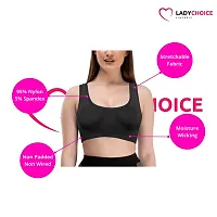 LADY CHOICE Sports Air Bra - Stretchable, Seamless Bras for Women, Girls - Without Hook, Non Padded for Night and Sleeping, Free Size (28 to34)-thumb4