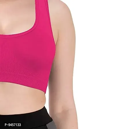 LADYCHOICE Women Nylon Spandex Non Padded Non-Wired Air Sports Bra-thumb5