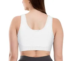 LADYCHOICE Women Nylon Spandex Non Padded Non-Wired Air Sports Bra (Pack of 3) (White-Black-BabyPink)-thumb3