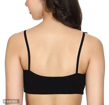 LADY CHOICE Thin Strap Sports Air Bra - Stretchable, Seamless Bras for Women, Girls - Without Hook, Non Padded for Night & Sleeping - Combo Pack of 3, Free Size (28 to 36)-thumb5