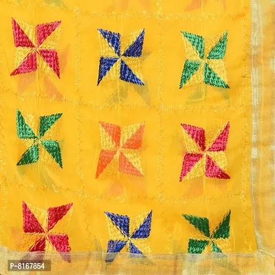 Women's Phulkari Booti Chiffon Dupatta (VEER-D03_Multicolour_Free Size)-thumb5