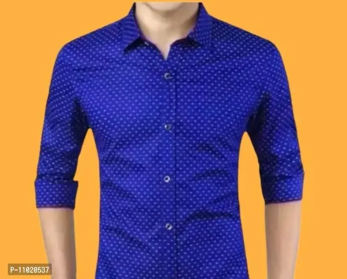 Trending Dotted Shirt For Men, Mens Regular Fit Cotton Casual Shirt for Men Full Sleeve Pack Of 1-thumb0