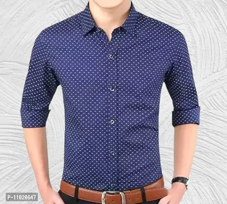 Trending Dotted Shirt For Men, Mens Regular Fit Cotton Casual Shirt for Men Full Sleeve Pack Of 1-thumb0