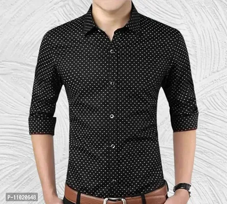 Trending Dotted Shirt For Men, Mens Regular Fit Cotton Casual Shirt for Men Full Sleeve Pack Of 1-thumb0