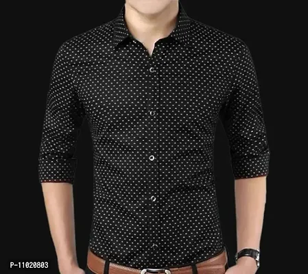 Trending Dotted Shirt For Men, Mens Regular Fit Cotton Casual Shirt for Men Full Sleeve Pack Of 1-thumb0