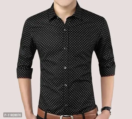 Trending Dotted Shirt For Men, Mens Regular Fit Cotton Casual Shirt for Men Full Sleeve Pack Of 1-thumb0