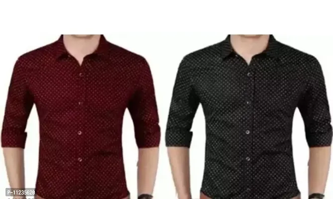 Fancy Cotton Shirts for Men Pack of 2-thumb0