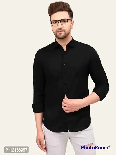 Cotton Shirt for Mens || Plain Solid Full Sleeve Shirt || Regular Fit Casual Shirts for Mens || Pack of 1-thumb0