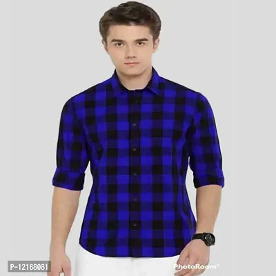 Mens Checkered Slim fit Casual Shirt. Pack of 1-thumb0