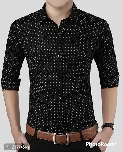 Trending Dotted Shirt For Men, Mens Regular Fit Cotton Casual Shirt for Men Full Sleeve Pack Of 1-thumb0