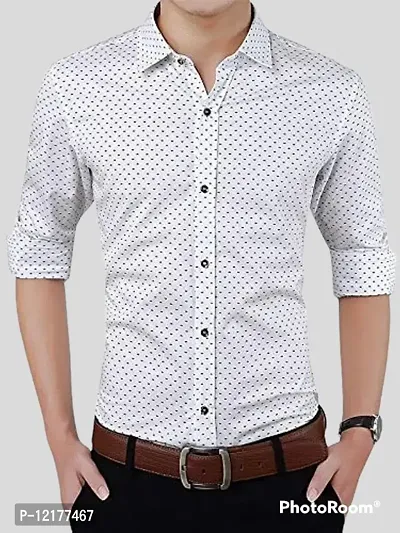 Trending Dotted Shirt For Men, Mens Regular Fit Cotton Casual Shirt for Men Full Sleeve Pack Of 1-thumb0