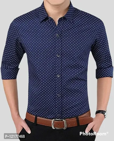 Trending Dotted Shirt For Men, Mens Regular Fit Cotton Casual Shirt for Men Full Sleeve Pack Of 1-thumb0