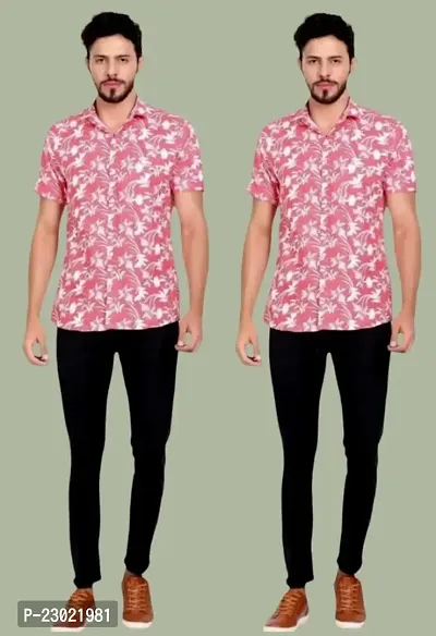 Classic Cotton Printed Casual Shirts for Men, Pack of 2