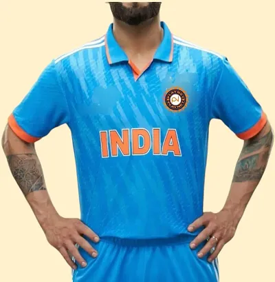 Stylish Indian Cricket Team Polycotton Jersey  T-Shirts