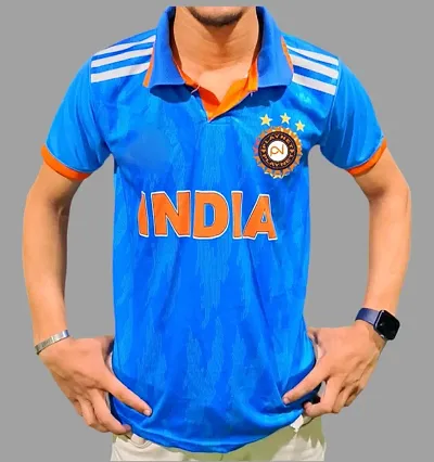 Classy Indian Cricket Team Polycotton T-Shirts Jersey