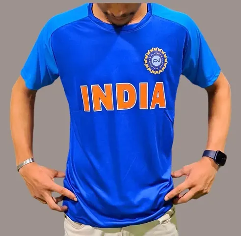 Indian Cricket Team  Polycotton Round Jersey