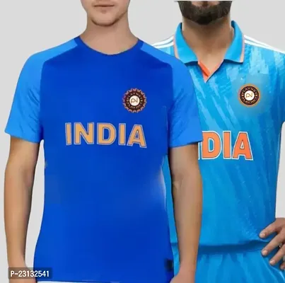 Cricket Virat Kohli Dhoni Rohit India tshirt Jersey. Pack of 2-thumb0