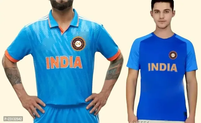 Cricket Virat Kohli Dhoni Rohit India tshirt Jersey. Pack of 2