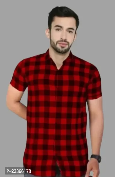 Stylish Premium Cotton Printed Mens Shirt / Designer checks SHIRT / Mens Cotton CHECKS Half Sleeve Shirts.Pack of 1