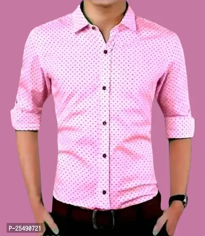 Mens Premium Polka Dot Print Casual Shirt Full Sleeve Shirts.Pack of 1